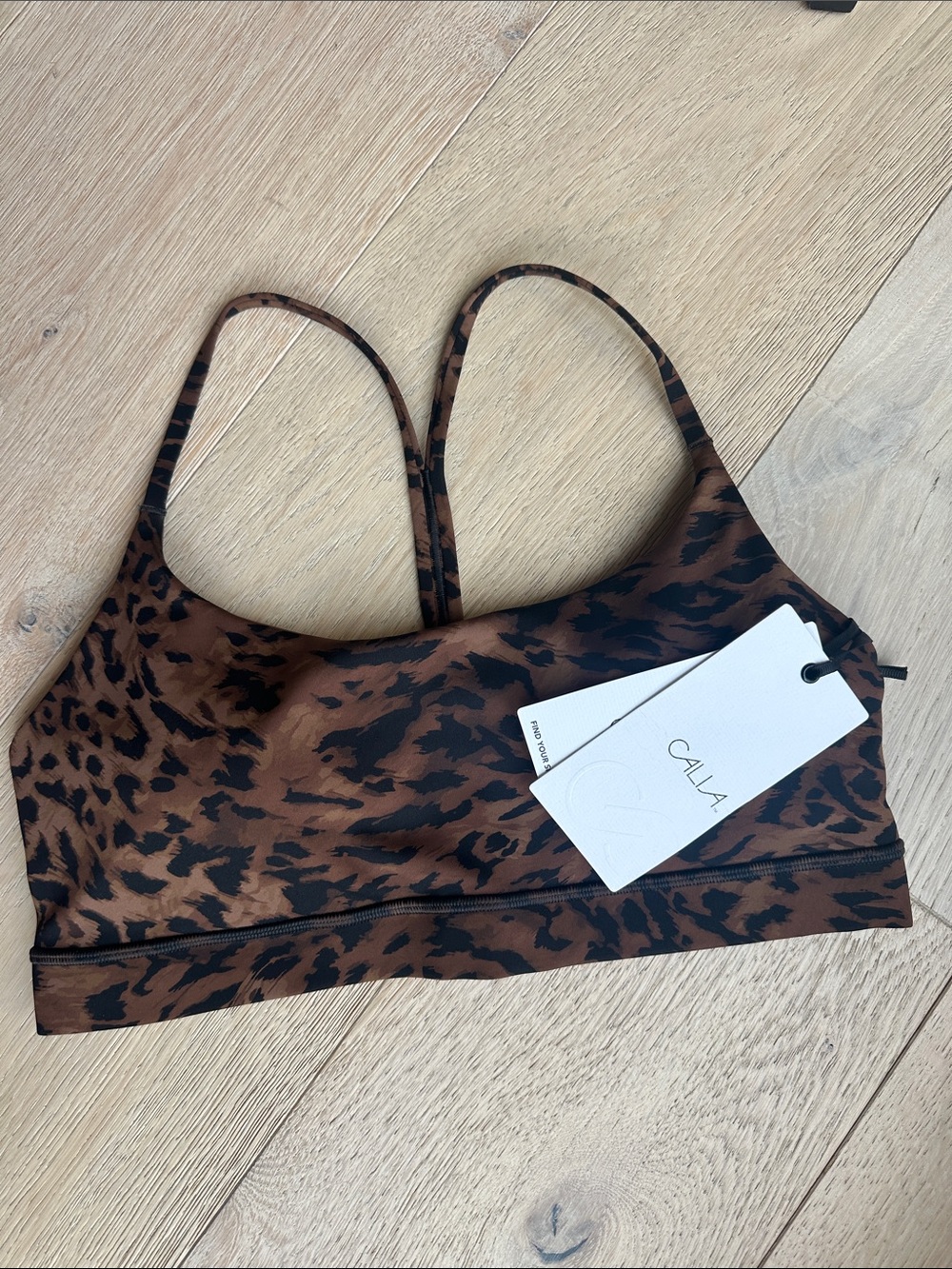 Leopard-Print One-Shoulder Crop Top in Brown/Black